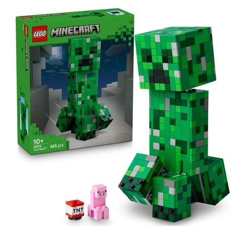 LEGO ® Minecraft Creeper 21276 - Video Oyunu Seven 10 Yaş ve Üzeri Çocuklar için Yaratıcı Aksiyon Figürü Yapım Seti (665