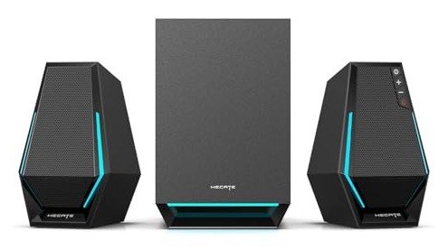 Edifier G1500 MAX 2.1 Bilgisayar Hoparlör Sistemi, Subwoofer Line Out ile 60W Hecate Oyun Hoparlörleri, RGB Işık, Bluetooth 5.3, USB, Type-C, 3.5mm AUX Girişi, Siyah