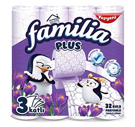 Familia Plus 3 Katlı Tuvalet Kağıdı Sihirli Çiçekler 32li 1 Paket (1 x 32 Adet), 2.7 kg
