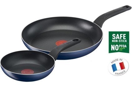 Tefal Easy Cook & Clean 2'li Tava Seti 20/28 cm Lacivert Teflon Kaplama Yapışmaz Malzeme